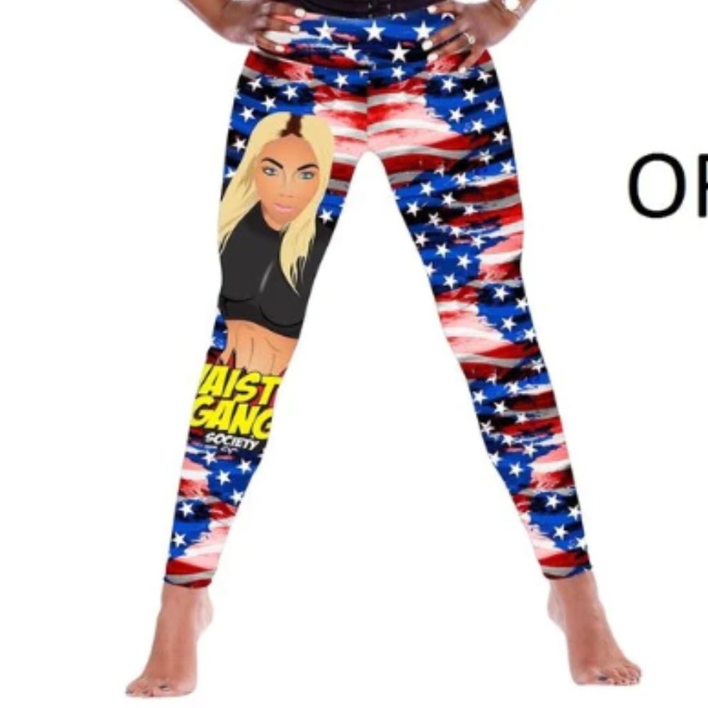 NWT Kardashian Ann Chery Waist Gang Society SHAPEWEAR 2 pc Patriotic Premadonna - Picture 5 of 13
